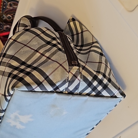 BURBERRY LONDON RARE BLUE PLAID HANDBAG - Picture 8 of 15